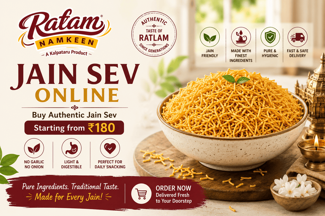 Jain Sev – Authentic Onion & Garlic Free Namkeen Starting from Just ₹180