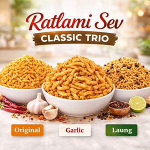 Ratlami Sev 3 Flavour Combo – Original | Garlic | Laung